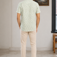 Artsy Hand Block Print Mens Shirt