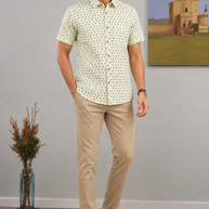 Artsy Hand Block Print Mens Shirt
