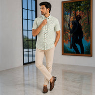 Artsy Hand Block Print Mens Shirt