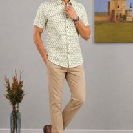 Artsy Hand Block Print Mens Shirt