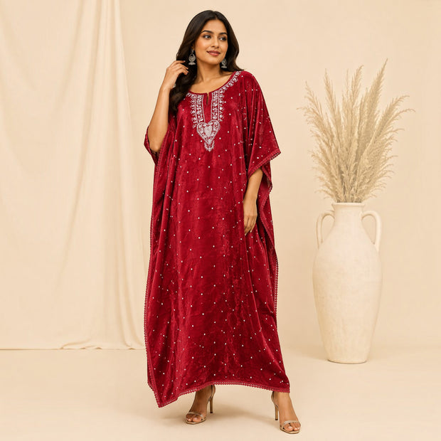 Red Velvet Kaftan