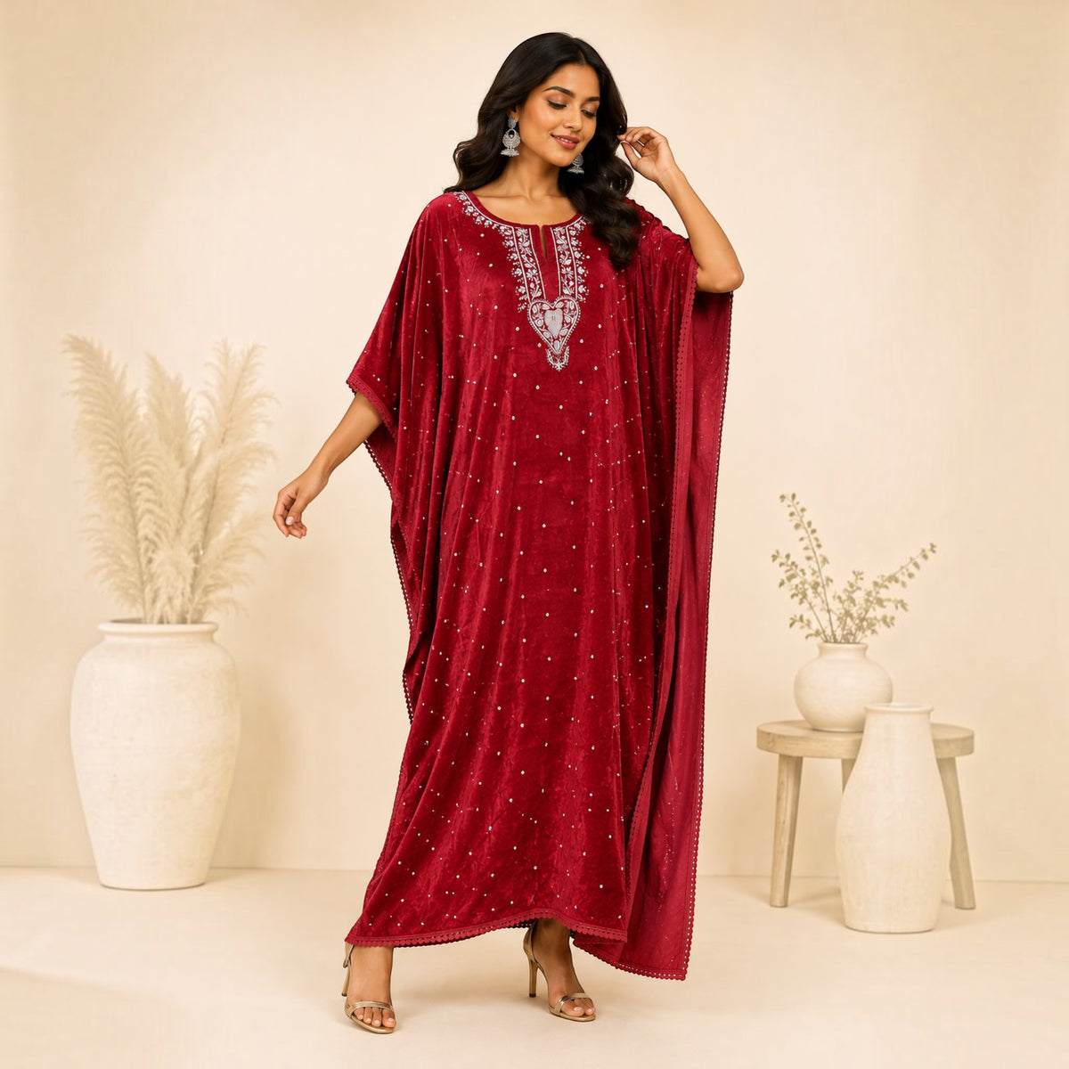Red Velvet Kaftan