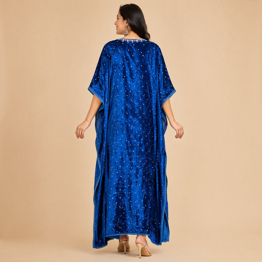 Blue Velvet Kaftan