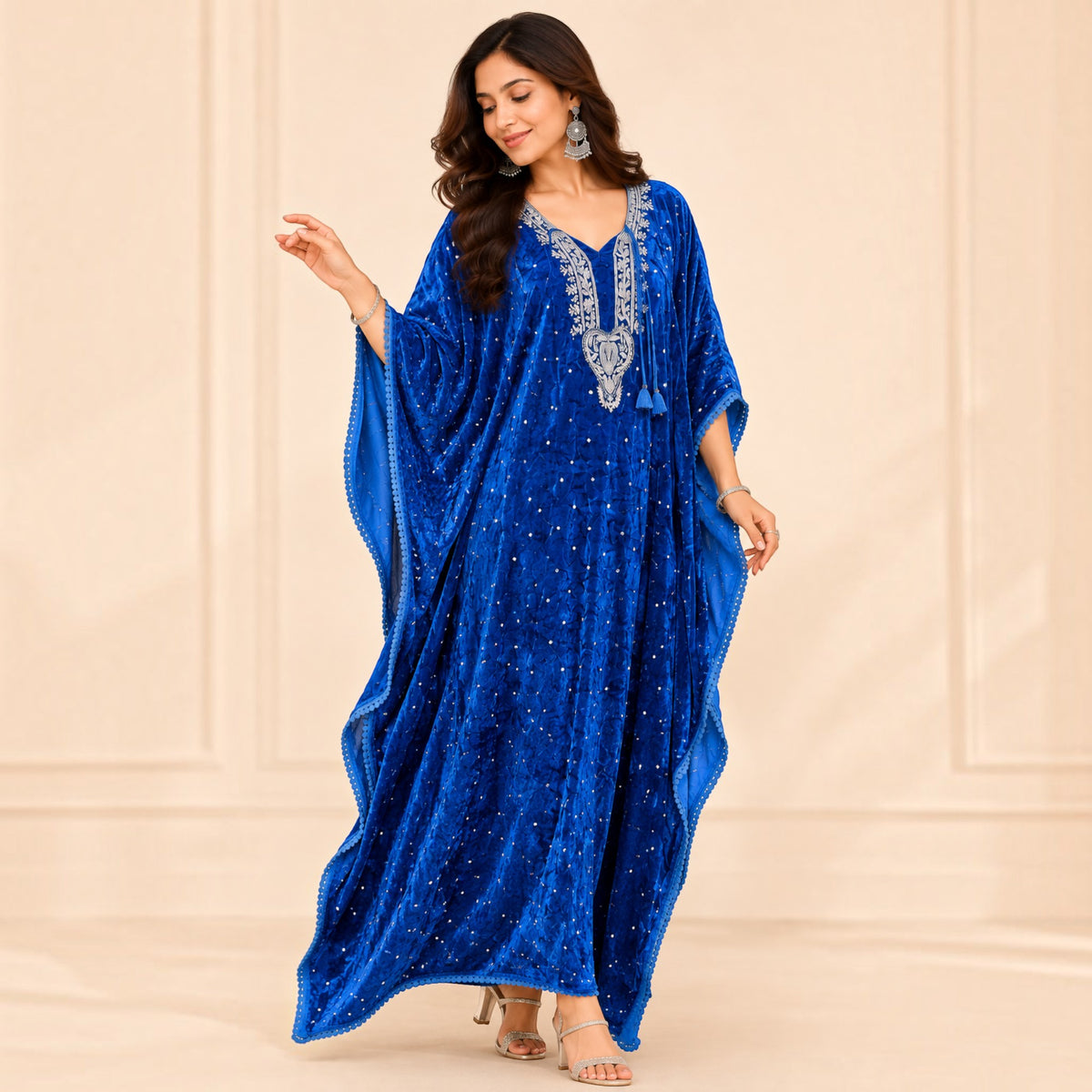 Blue Velvet Kaftan