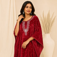 Red Velvet Kaftan