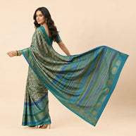 Offwhite Floral Silk Saree