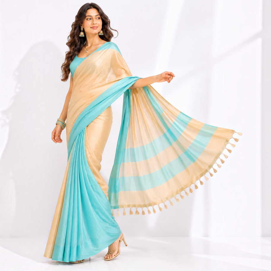 Stripe Radiance Handloom Cotton Saree