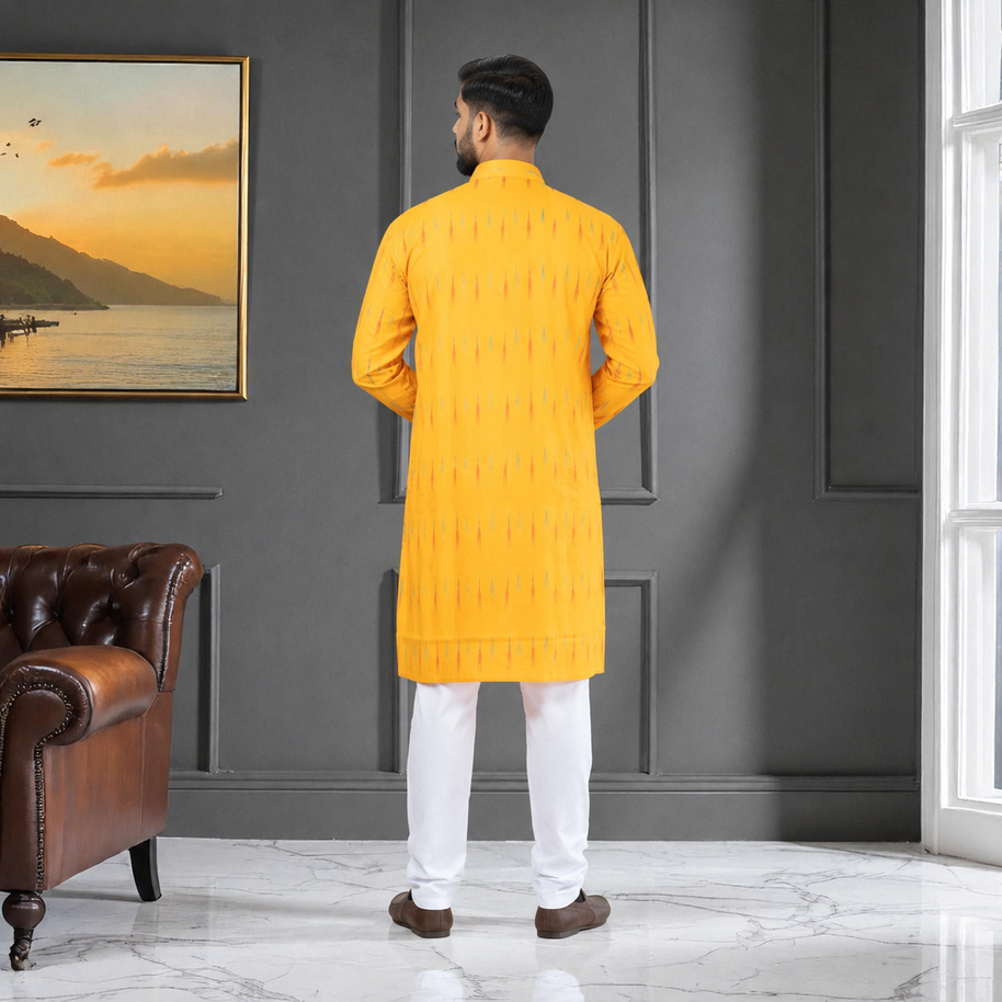 IkatAura Handwoven Cotton Kurta