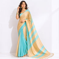 Stripe Radiance Handloom Cotton Saree