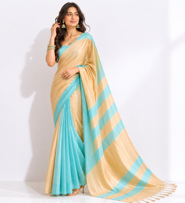 Stripe Radiance Handloom Cotton Saree