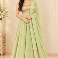 Light Green Cotton Wrap Around Skirt