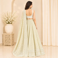 Yellow Handblock Cotton Wrap Around Skirt