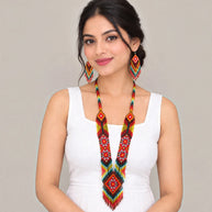 Multicolor Beaded Necklace Set
