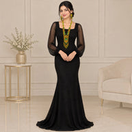 Yellow Multicolor Beaded Necklace Set
