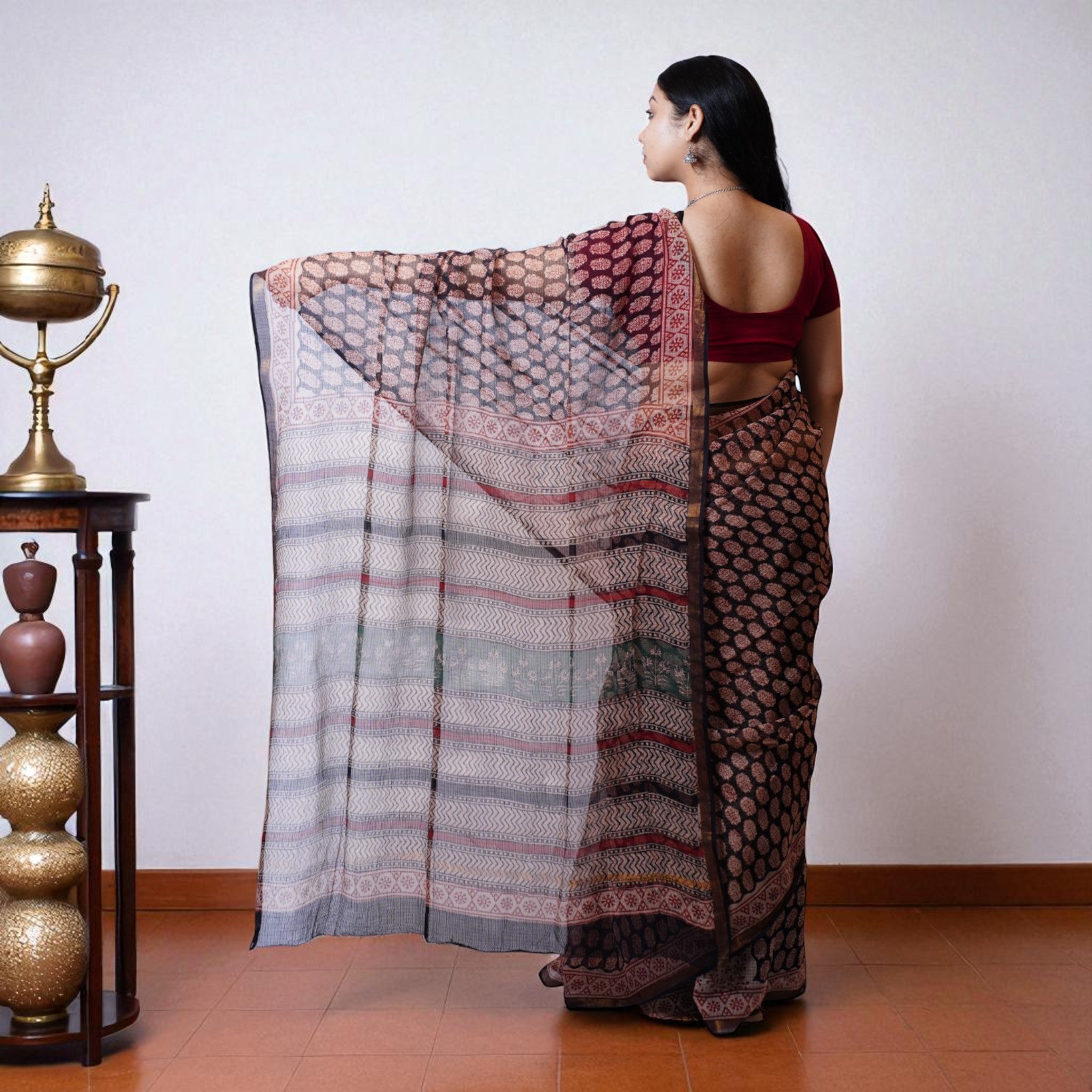 Kasturi Handblock Kota Saree