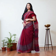 Aarohi Handblock Cotton Kota Saree