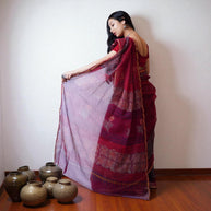 Aarohi Handblock Cotton Kota Saree