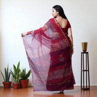 Aarohi Handblock Cotton Kota Saree