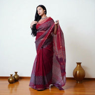Aarohi Handblock Cotton Kota Saree
