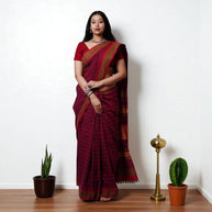 Rosha Handblock Cotton Saree
