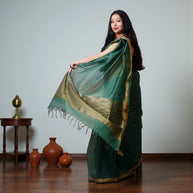 Green Handloom Kota Cotton Saree