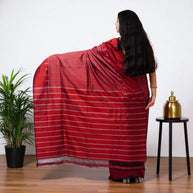 Kavya Maroon Ikat Silk Saree