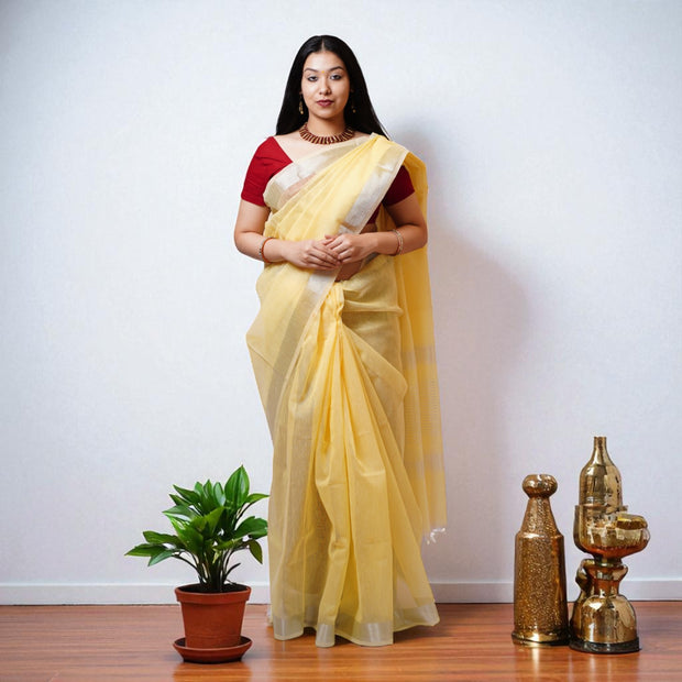 ChandPehar Banarasi Linen Saree