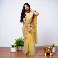 ChandPehar Banarasi Linen Saree