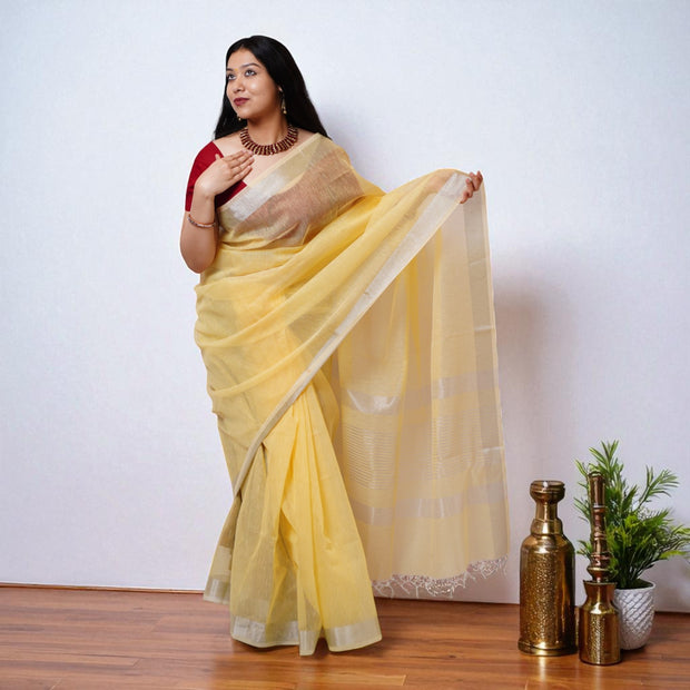 ChandPehar Banarasi Linen Saree