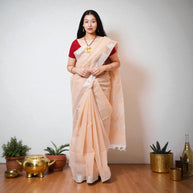 GulSitaara Banarasi Linen Saree