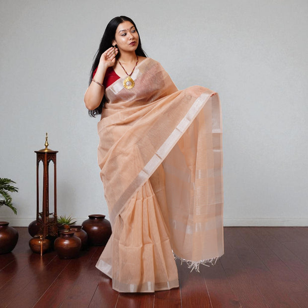 GulSitaara Banarasi Linen Saree