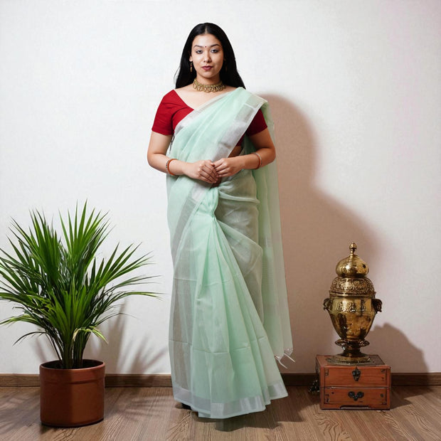 Chandharita Banarasi Linen Saree