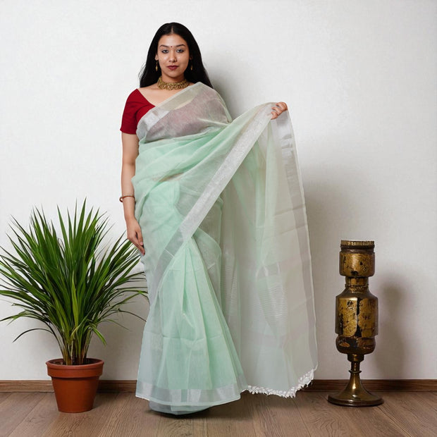 Chandharita Banarasi Linen Saree