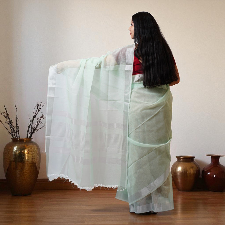 Chandharita Banarasi Linen Saree