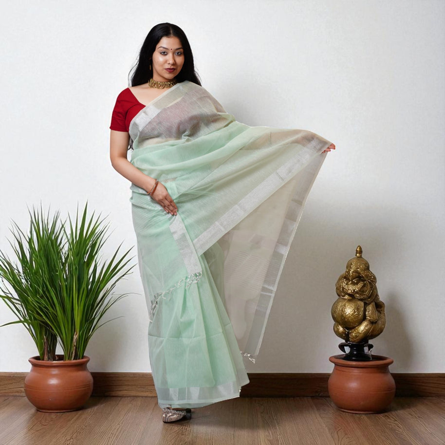 Chandharita Banarasi Linen Saree