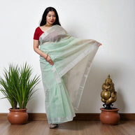 Chandharita Banarasi Linen Saree