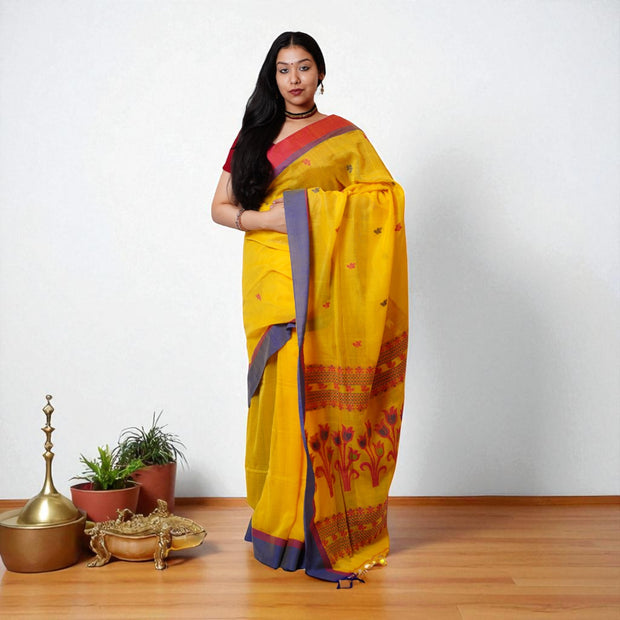 Anaya Jamdani Handloom Cotton Saree