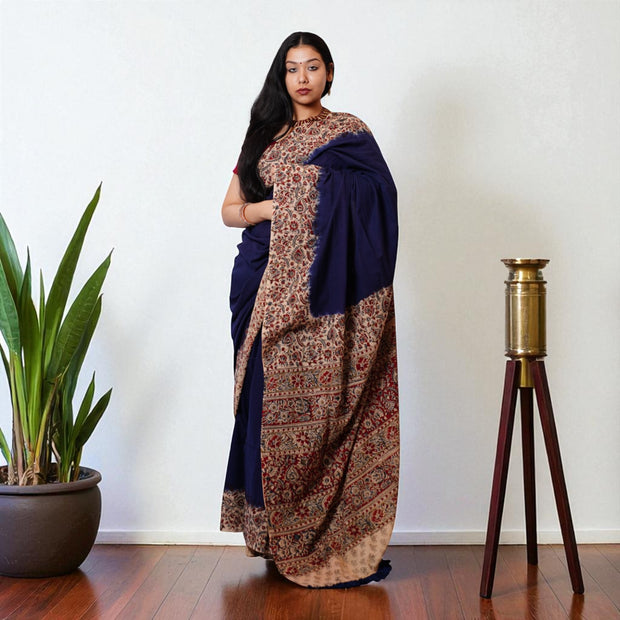 Neelajrak Handblock Cotton Saree