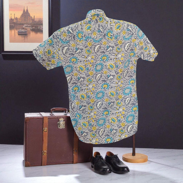 Artsy Hand Block Print Mens Shirt