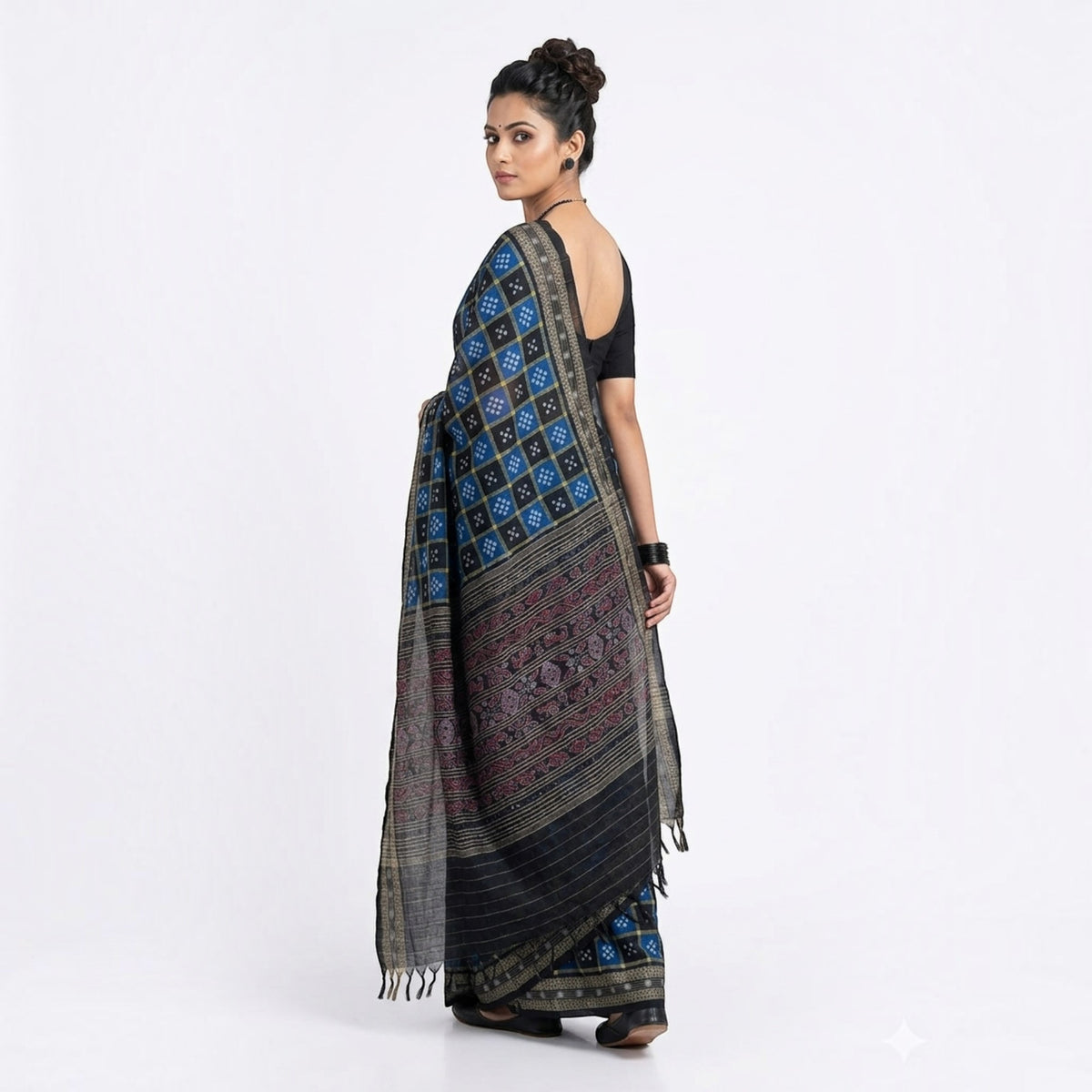 Blue Pasapali Handloom Saree