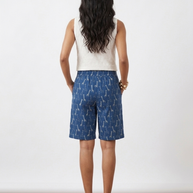 Blue Animal Cotton Shorts