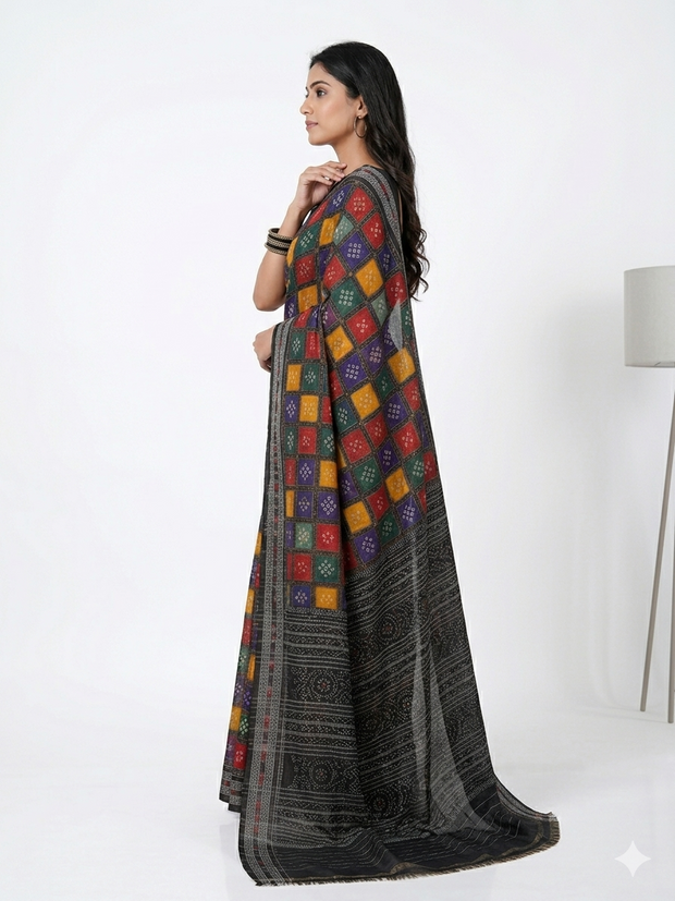 Multi Pasapali Handloom Saree