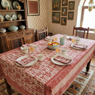 Handblock Print Cotton 6 Seater Rectangular Table Cover