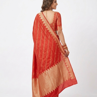 Red Golden Silk Saree