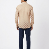 Cream Bandhani Cotton Shirt