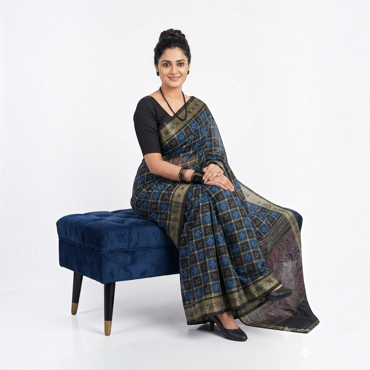 Blue Pasapali Handloom Saree