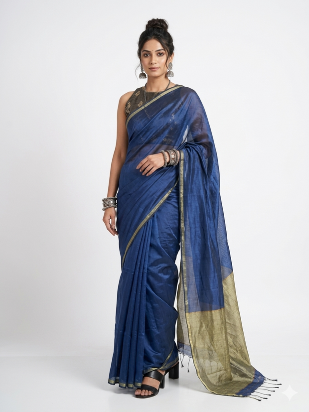 Blue Silk Saree