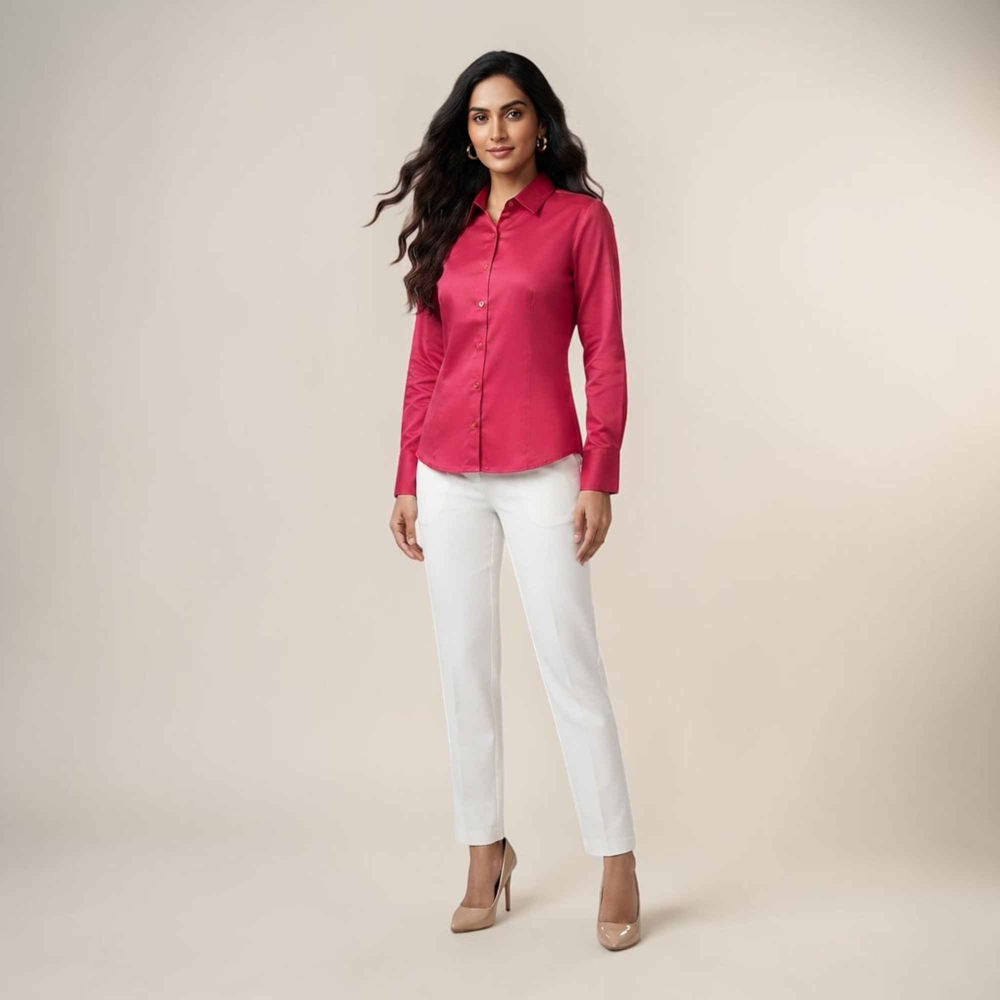 Rani Pink Mashru Silk Shirt