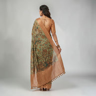 Green Kalamkari Silk Saree
