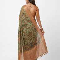 Green Kalamkari Silk Saree